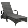 Lounger with Garden Patio Pool Day Bed Wicker Armchair Reclining Chair K6D1