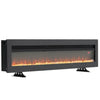 Electric Wall-Mounted Fireplace Heater 50in LED Insert Wall Fire w/ Freestanding
