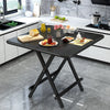 Wood Grain Square Folding Dining Table 2-4 Person SpaceSaving Kitchen Table Cafe