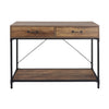 Console Side End Table W/2 Drawer Shelf Hallway Wooden Furniture 2-Tire Storage