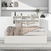 3FT 4FT6 Single Double Wooden Bed Pine Wood Bed Frame with Drawer and Shelves