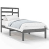 Bed Frame Grey Solid Wood 90x200 cm vidaXL