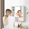 Bathroom Cabinet Mirror Wall Mounted Cupboard With Multi-tier Shelves