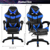 Massage Gaming Chair Leather Racing Office Executive Recliner with Leg Rest Smhn
