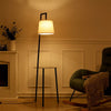 Modern LED Floor Lamp with Tea Table Shelves Storage Standing Corner Night Light