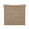 125*110cm Wooden Garden Cocktail Bar Home Bar Table Pub Counter Reception Desk