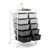 Storage Trolley 10-Drawer Rolling Utility Cart Kitchen Organizer w/Wheel