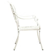 3 Piece Bistro Set Cast Aluminium White
