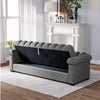 Convertible 3 Seater Sofas Bed Velvet Fabric Storage Sleeper Sofa Couch Settee