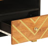 Coffee Table Tea Side Sofa Brown and Black Solid Wood Mango