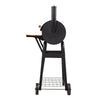 LARGE OIL DRUM BARREL STYLE BBQ SMOKER CART BARBEQUE MEAT FOOD SMOKING COOKING