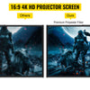 Tripod Projector Screen with Stand 90 inch 4K HD 16:9 Home Cinema Portable