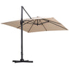Patio Parasol Base Sets Offset Cantilever Umbrella Sun Shade Rainproof Canopy