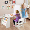 Children Furniture Set Multifunctional Kids Activity w/ Easel & Chair-Grey