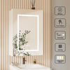 LED Bathroom Add sophistica w/ Demister Lights Touch Switch 3 Colors LED Storage