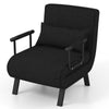 Convertible Single Folding Sofa Bed Sleep Chair 6 Positions Adjustable Backrest
