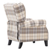 Recliner Armchair Tartan Chair Wing Back Sofa Lounge Chair Adjustable Footrest