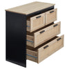 Retro Rattan Chest of Drawer Hallway Storage Display Cabinet Organiser Sideboard