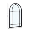 Large 100cm Window Garden Mirror Metal Frame Indoor Outdoor Arch Floral Decor UK