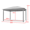 TOOLPORT 3x4 Garden Gazebo 100% waterproof & 4 side-panels Sunset Premium stone