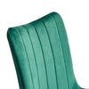 2 pcs Green Velvet Dining Chairs High Back Kitchen Dining room Chair Stripe Type