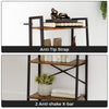 Bookcase Display Storage Shelving Unit Stand 4/5 Tier Steel Frame Ladder Shelf