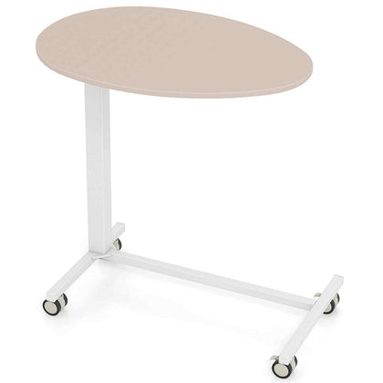 Mobile Standing Desk Height Adjustable Rolling Desk with Pneumatic Lift