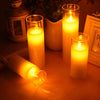 3 OR 5PCS LED Flameless Candles Remote Flickering Pillar Timer Battery Operated