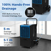 COSTWAY 66L Commercial Dehumidifier Industrial Crawl Space Dehumidifier w/Pump