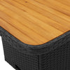 Garden Table Outdoor Table Dining Table Poly Rattan and Acacia Wood