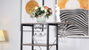 Smilesun 16 Bottles Wine Rack w/ Folding Table & Glass Holders 6-Tier Shelves