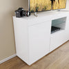 Modern TV Stand White/Black TV LED Entertainment High Gloss Doors Unit Cabinet