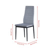 Small Space Dining Set 5Pcs Square Dining Table+ 4 Dining Chairs Set Grey Wooden