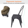 Set of 4 Dining Chairs Side Metal Industrial Kitchen Chair Tolix Stackable Black