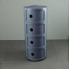 2-5 Tiers Cylindrical Round Storage Cabinet Cupboard Shelf Side End Table Shelf