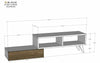 Stylish TV Stand - White & Wallnut
