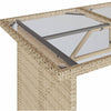 Garden Table with Top Outdoor Dining Table Coffee Table Poly Rattan