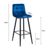 2 Pcs Breakfast Bar Stools High Counter Chair Kitchen Pub Restaurant Barstool
