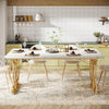 Tribesigns Modern Dining Table, 63" Large Kitchen Table for 4-6 People, White