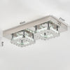 Modern XL Living Room Lamp LED Celling Light Crystal Pendant Chandelier Square