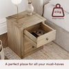 3 Drawer Bedside Cabinet Chest Table Solid Pine Wood Waxed Bedroom Furniture