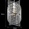 K9 Crystal Long Beaded Spiral Frame Light Fitting Pendant Shade - Chrome