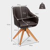 Modern Swivel Accent Chair Set of 2 Ergonomic Armchairs Home Writing Desk Chairs