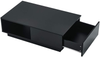 LED Coffee Table Storage Drawer Shelf RGB Lights Modern Living Room Black