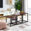 Set Of 3 Coffee Tables Wooden Side End Table Lamp Stand Nesting Nest Tables Set