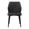 Set of 2 PU Dining Chair Steel Leg Wide Backrest Home Furniture Restaurant Hotel