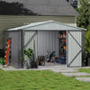 10 x 12 FT Galvanised Metal Steel Sheds Multi-Purpose Storage Shed with Door S
