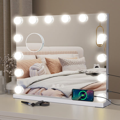 14 LED Hollywood Vanity Makeup Mirror Table Wall Light Mirror 50x42cm