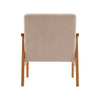 Modern Accent Chair Tufted Reading Armchair Upholstered Sofa W/Rubber Wood Frame