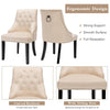 Modern Button-Tufted Dining Chair Upholstered Side Chair with Nail head Trim